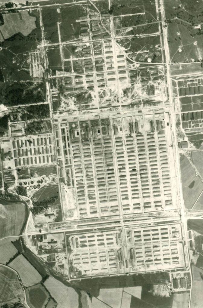 Eine Luftaufnahme des KZ Auschwitz