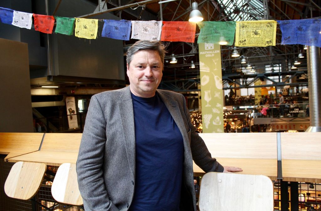 Frode Rønne Malmo ist der Manager der Osloer Markthalle. Er achtet darauf, dass weder Luxusbude noch Allerweltsketten einziehen. „Wir haben kürzlich eine Anfrage von Starbucks abgelehnt“, sagt er.