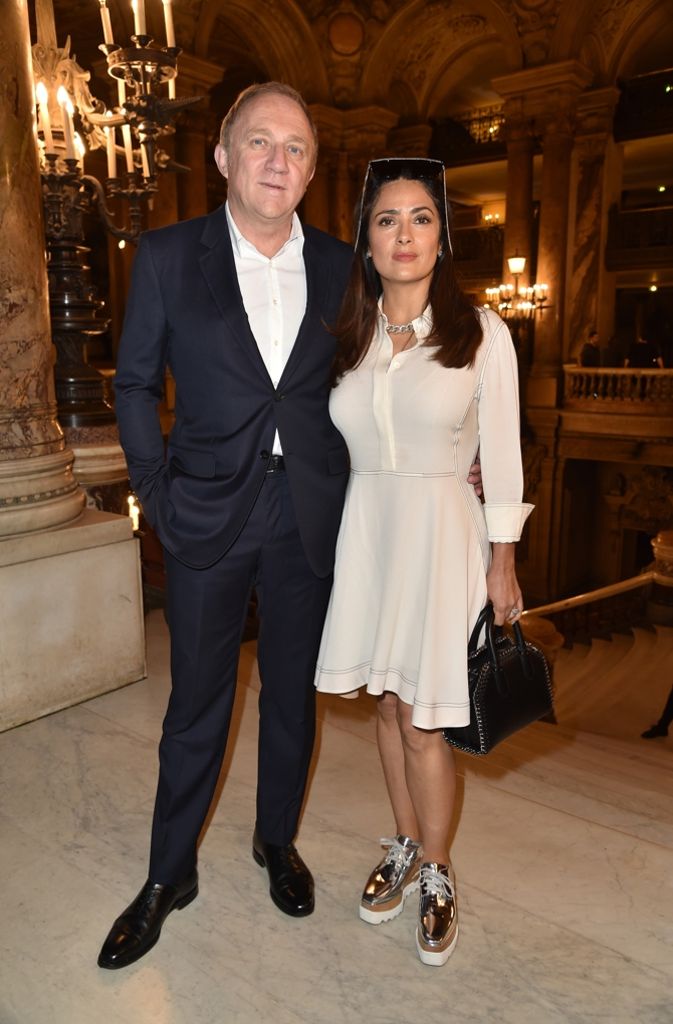 Salma Hayek und ihr Ehemann François-Henri Pinault bei der Stella McCartney Fashion Show.