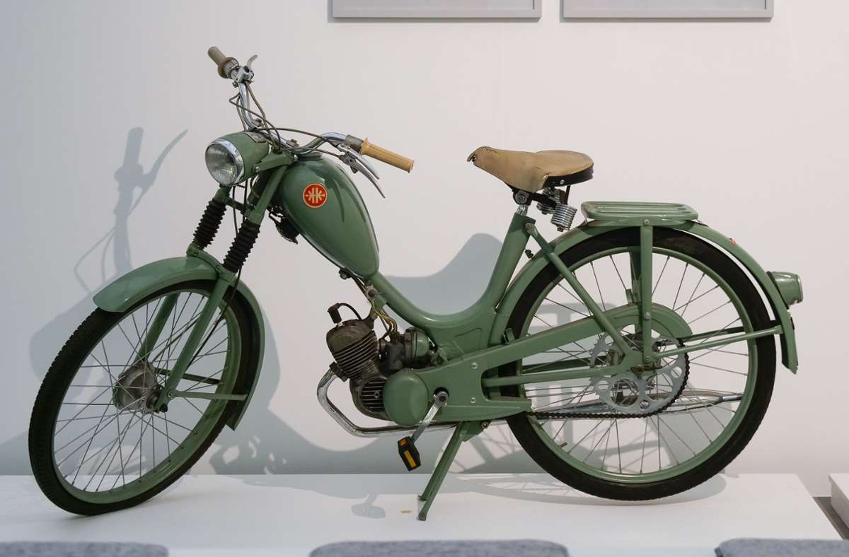 Hier zu sehen ist ein Motorrad der Firma Kreidler, die Kreidler K 50/1, die von 1950 bis 1955 gebaut wurde.