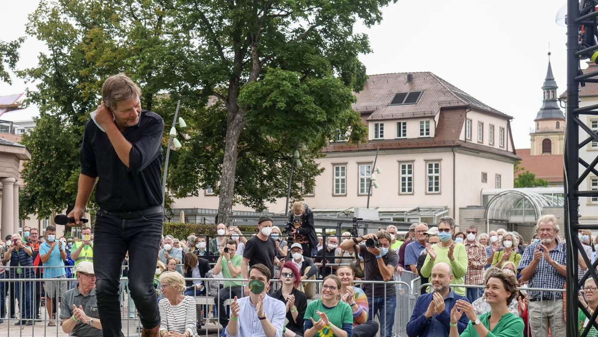 Wahlkampf in Ludwigsburg: NS-Vergleich: Zwischenfall bei Habeck-Auftritt