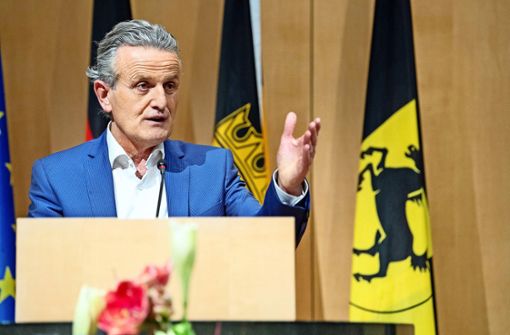 Die Antrittsrede des neuen Stuttgarter Rathauschefs Frank Nopper (CDU) wird mit Spannung erwartet. Foto: dpa/Sebastian Gollnow