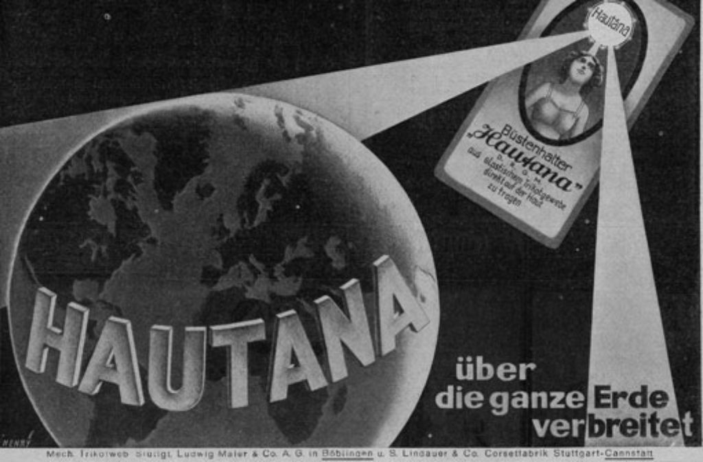 In Sachen Werbung war die Firma S. Lindauer ihrer Konkurrenz voraus. Diese Werbung ist von 1927, aber bereits um die Jahrhundertwende schaltete der Korsetthersteller Kampagnen außerhalb Europas.