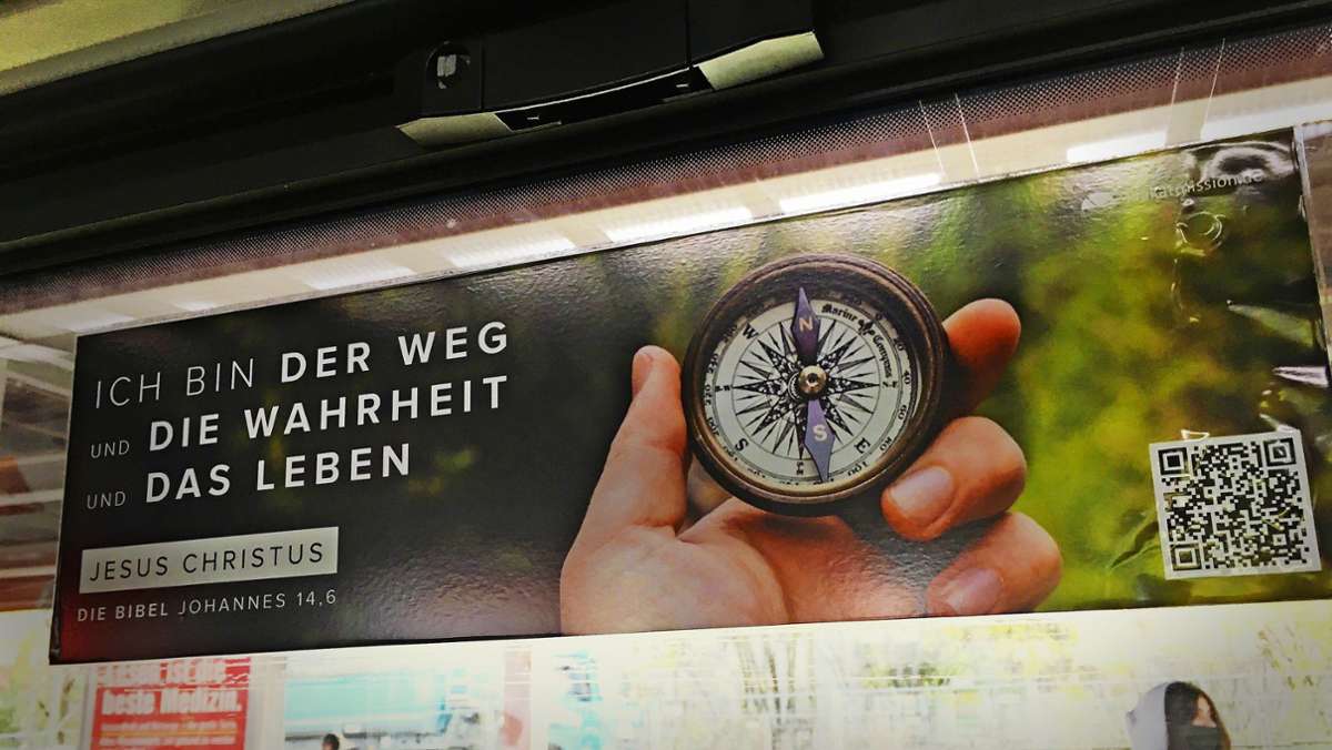 Mission in der Region Stuttgart: Linke stoßen sich an Bibelversen in Bussen und S-Bahnen