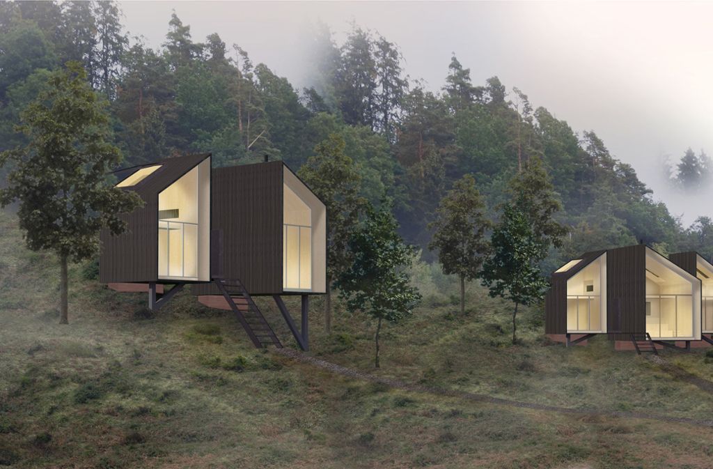 Von der Umgebung und regionalen Bauweise inspiriert: in den Wald getupfte Waldhäuser sind ein weiteres Projekt von Lohrmann Architekten: die Feriensiedlung an einem See befindet sich in Thüringen. Die Häuser sind als klassischer Holzbau konstruiert.