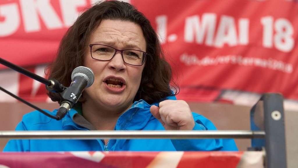 SPD-Chefin Andra Nahles: „Marx hat die Sozialdemokratie geprägt wie kein anderer“