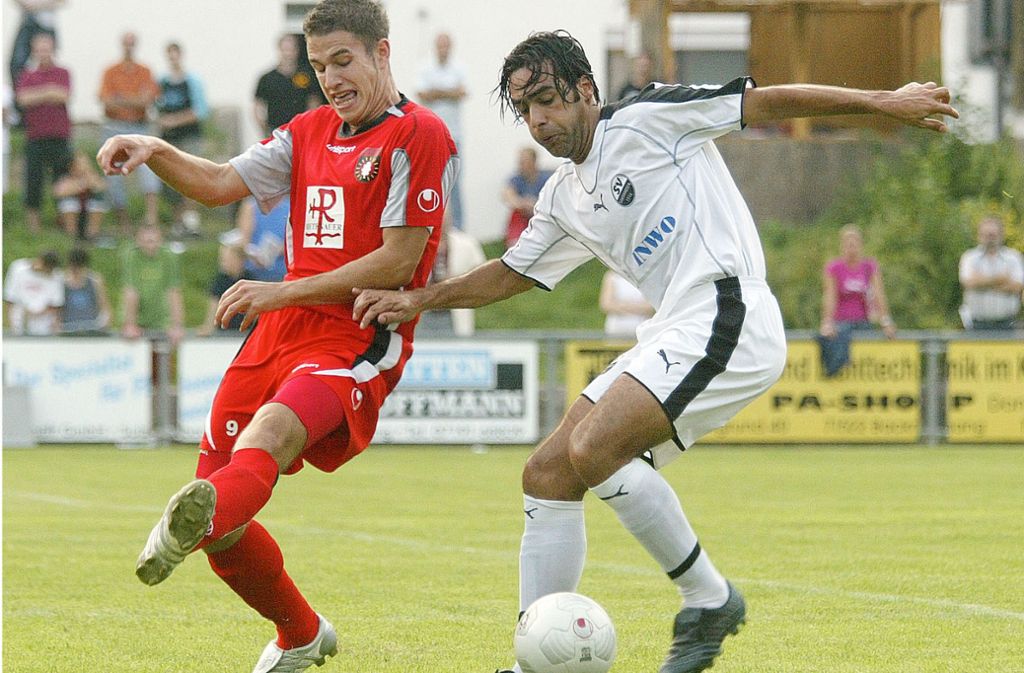 Erste Station im Aktivenalter: Marco Grüttner stürmt von 2004 bis 2006 für die SG Sonnenhof Großaspach. Er stieg mit dem heutigen Drittligisten von der Verbands- in die Oberliga auf.