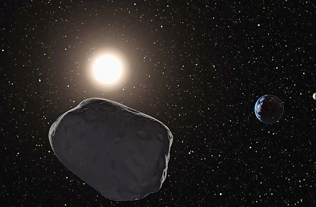 Der mehrfamilienhausgroßer Asteroid wird am Dienstag an der Erde vorbeirasen (Symbol-Ilustration/Archiv). Foto: dpa/Planetary Resources