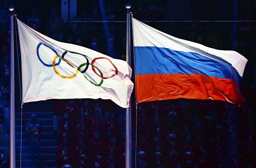 Die russische Flagge weht auch bei den Spielen von Rio. Foto: AFP