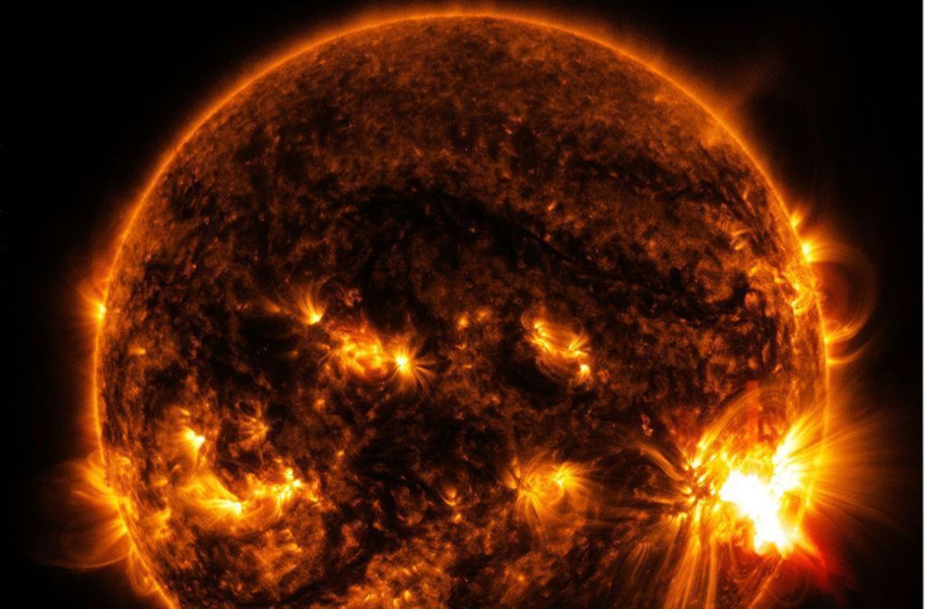 Die hochenergetischen Teilchen eines Sonnensturms können auch die Funktionstüchtigkeit von Satelliten massiv beeinträchtigen.