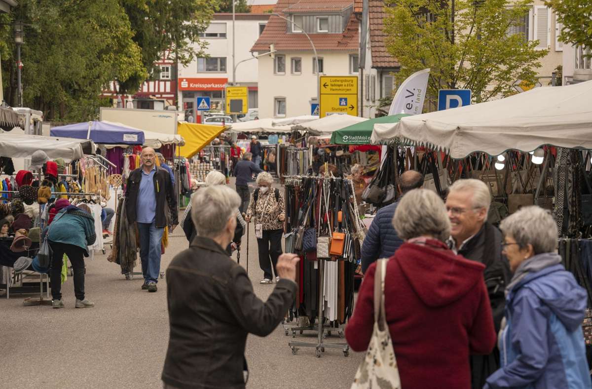 In den Straßen und Gassen ist einiges los am Samstag beim Münchinger Märkt. Vereine präsentieren sich, ebenso gibt es einen Krämermarkt.