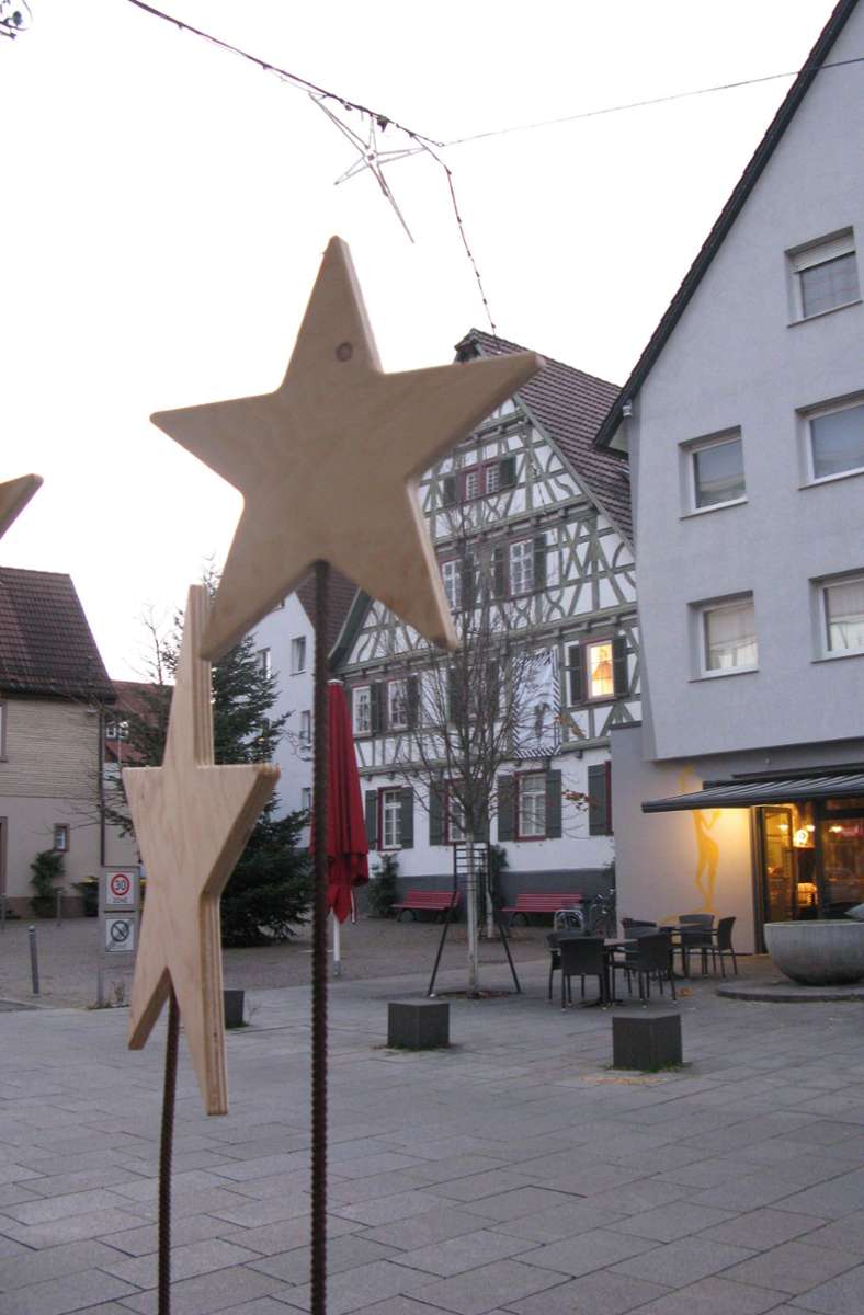 Sterne gibt es vor dem Stadtmuseum in der Hinteren Straße.