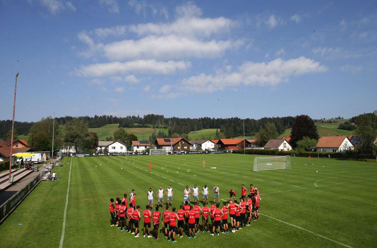 Der VfB Stuttgart hat in Weiler eine seiner letzten Einheiten absolviert.