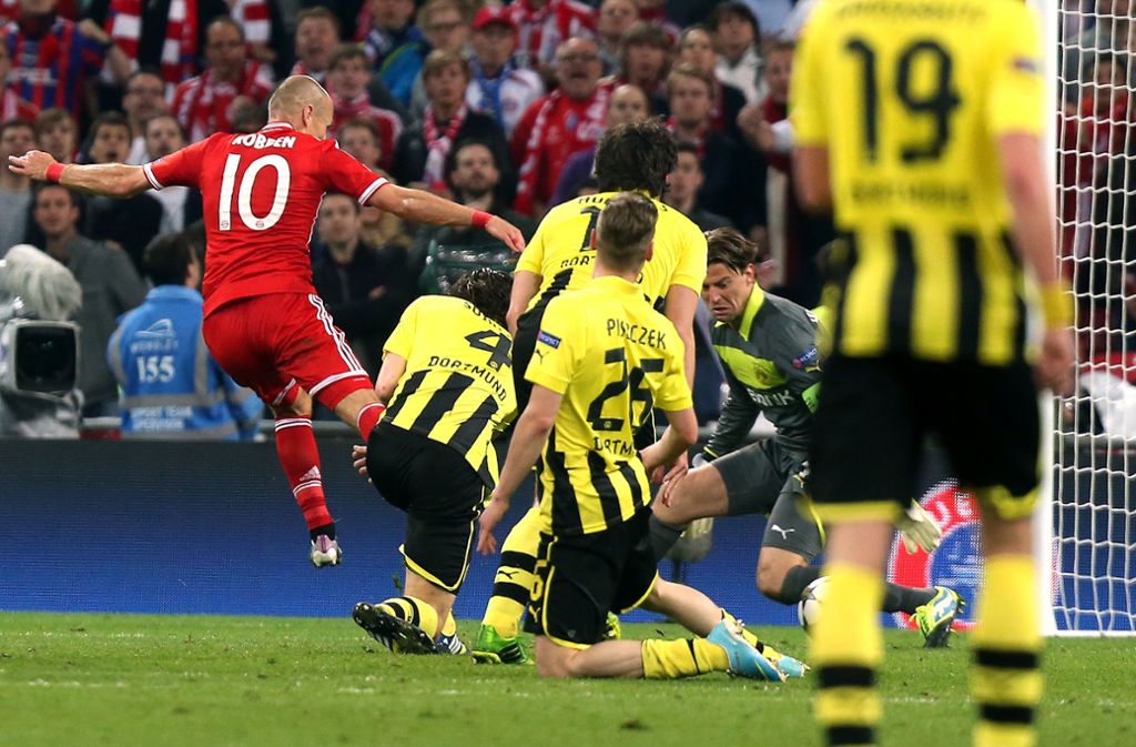 Und im deutschen Finale von London wurde Robben mit seinem Treffer zum 2:1 in der 89. Minute zum Matchwinner für den FC Bayern.