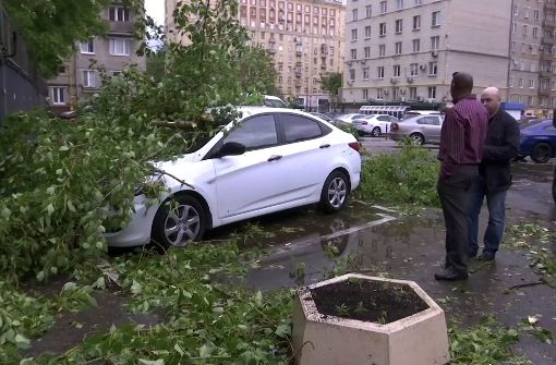 In Moskau ist es am Montag zu einem heftigen Unwetter gekommen. Foto: AP