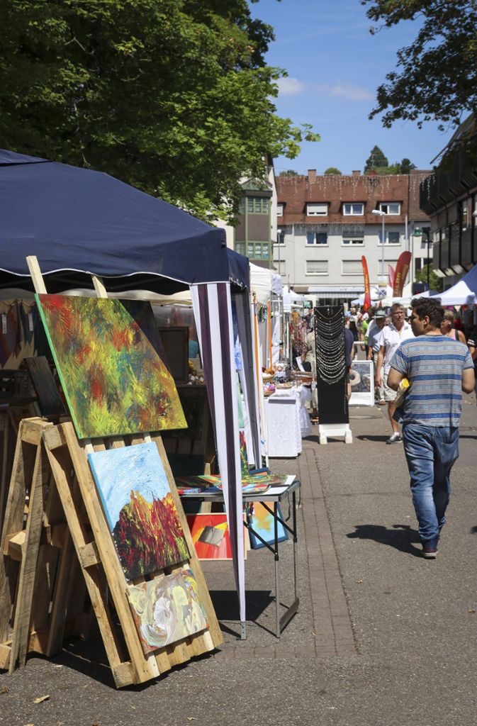 Beim Korntaler Sommer gibt es auch einen Kunsthandwerkermarkt.