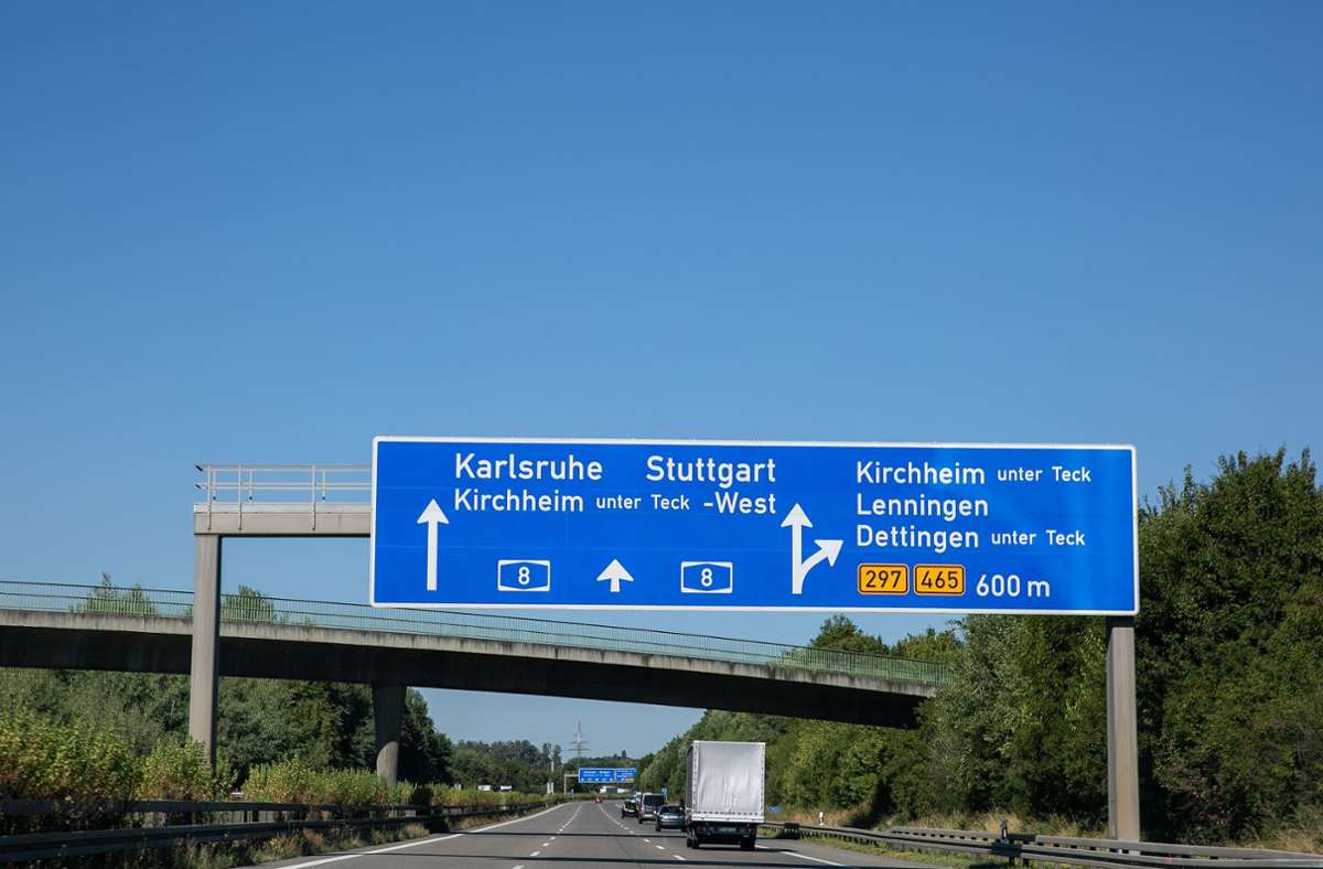 Ab Mühlhausen im Täle ist die A 8 Richtung Stuttgart wieder frei.