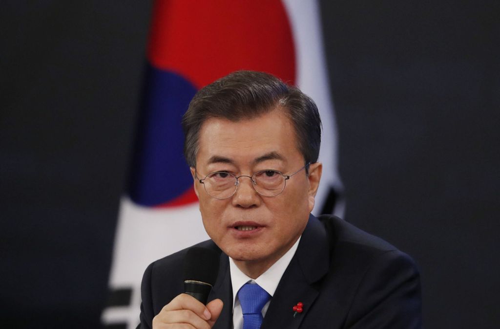 Südkoreas Präsident Moon Jae In kann sich ein Treffen mit Nordkoreas Machthaber Kim Jong Un vorstellen.