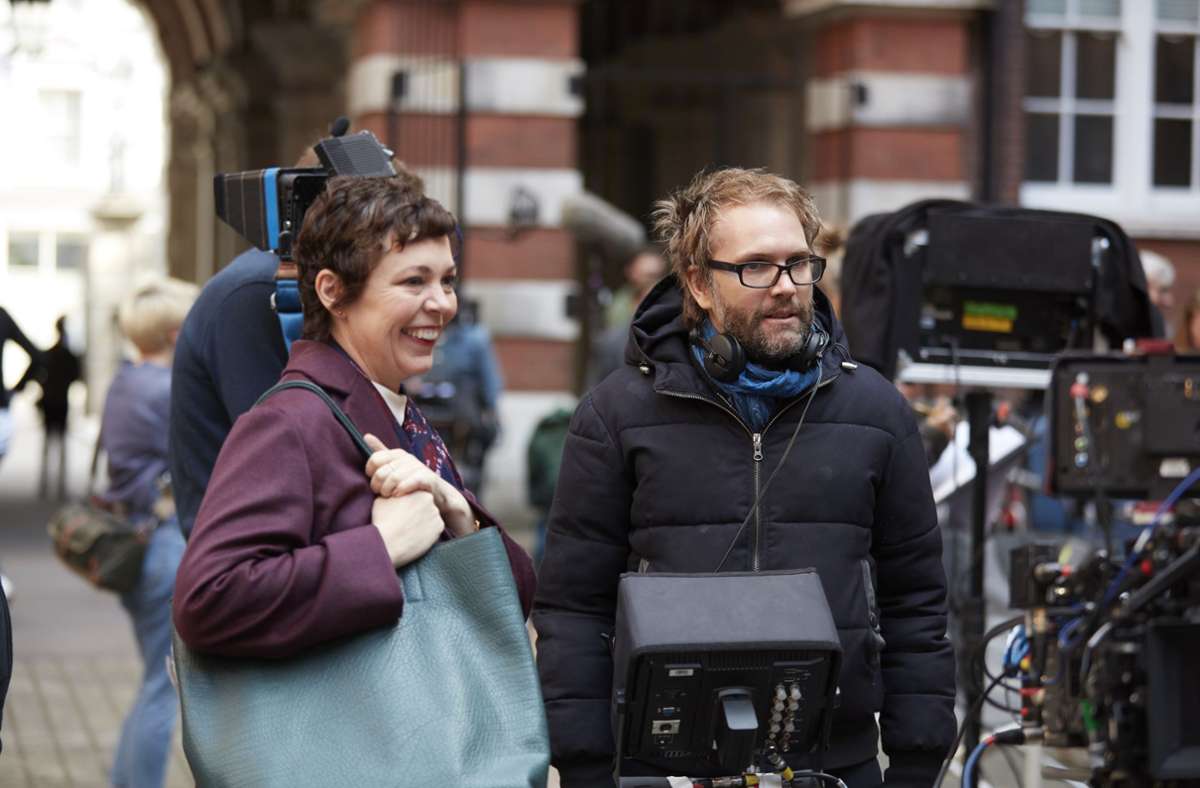Der Regisseur Florian Zeller mit Olivia Colman (rechts)