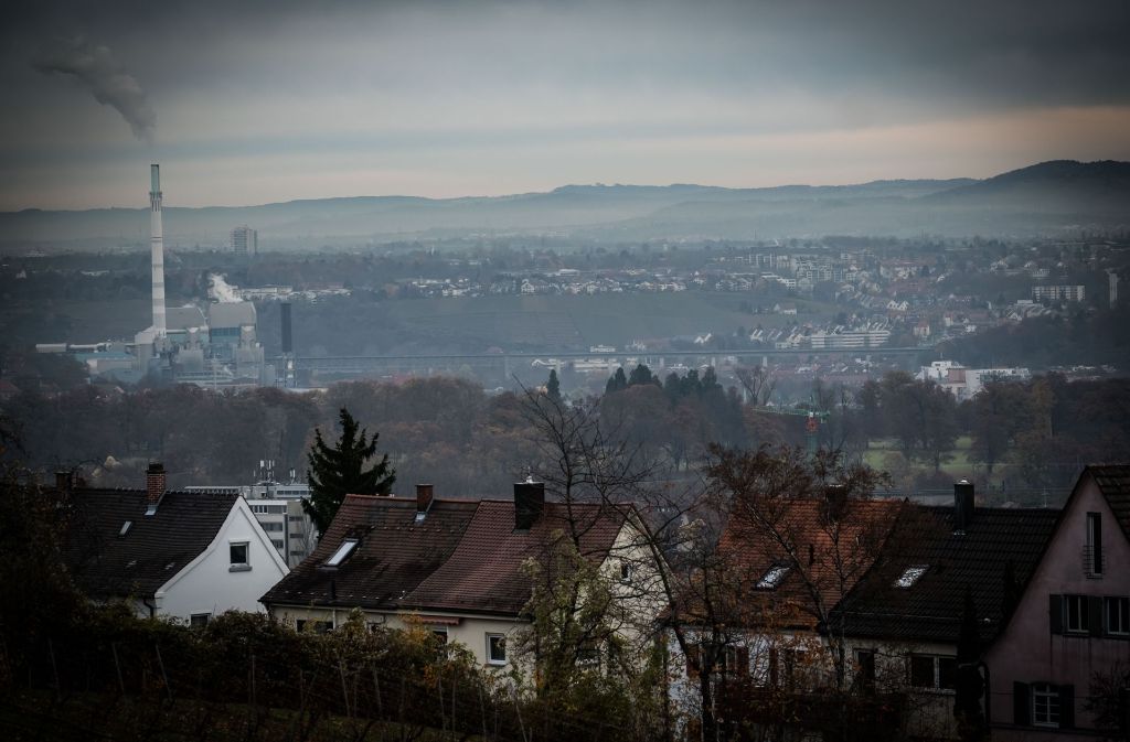 Smog über Stuttgart.