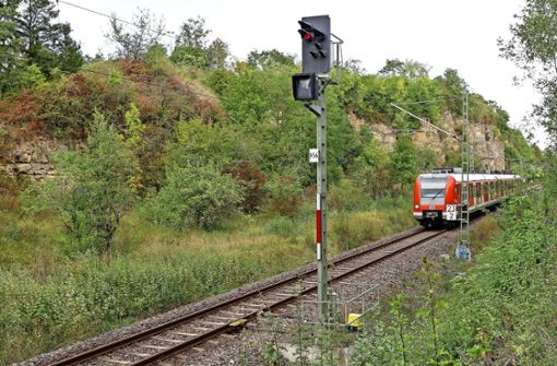 Dieser Schienenabschnitt zwischen Weil der Stadt und Malmsheim ist nur eingleisig. Hier wird es eng. Foto: factum/Jürgen Bach