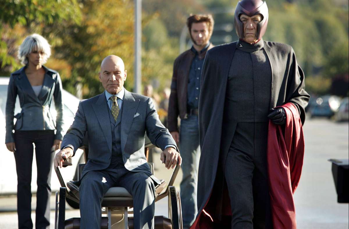 Halle Berry, Patrick Stewart, Hugh Jackman und Ian McKellen (von links) in „X-Men – The last Stand“ (2006)