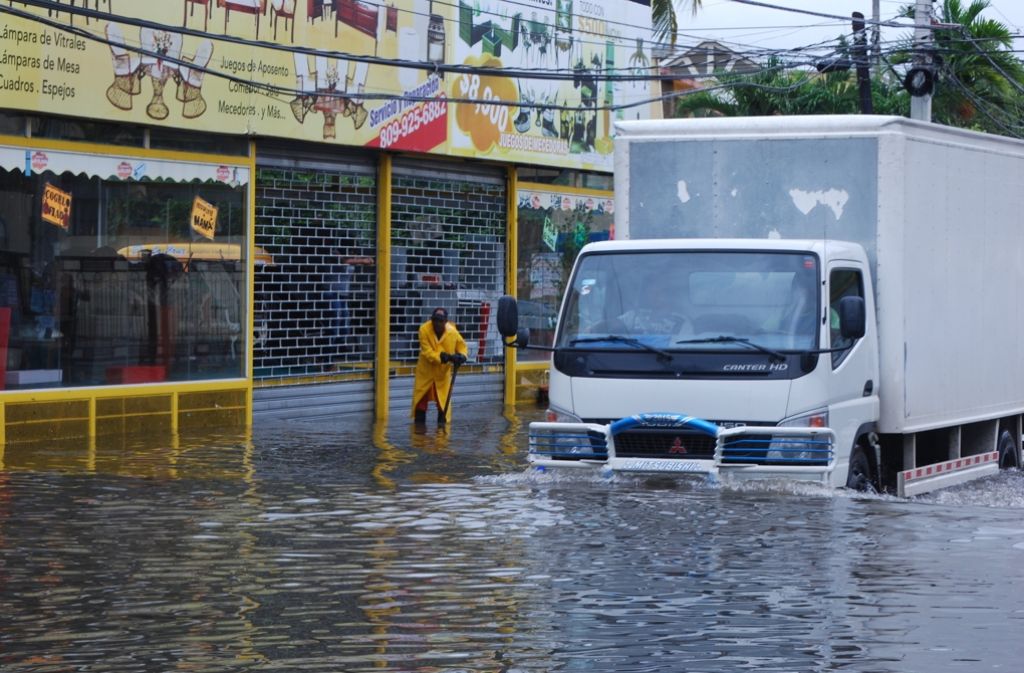 Auch in Santo Domingo in der Dominikanischen Republik wütet der Wirbelsturm...