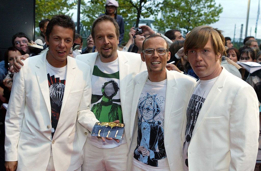 September 2004: Michi Beck, Smudo, Thomas D und And.Y (von links nach rechts) vor der Verleihung des Musikpreises „Comet“.