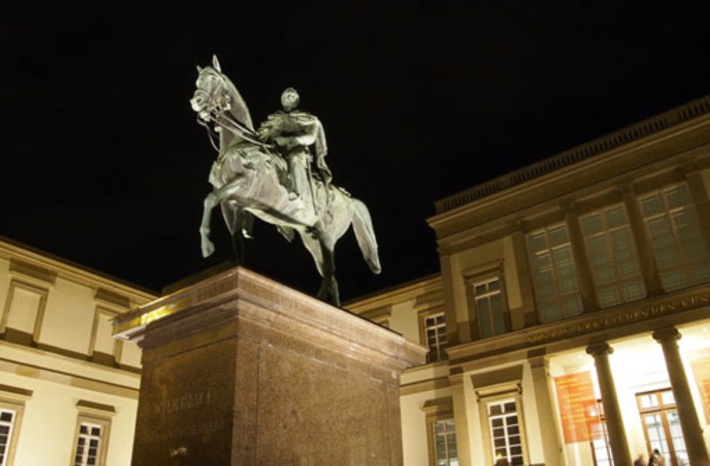 Stuttgart bei Nacht: Die Alte Staatsgalerie