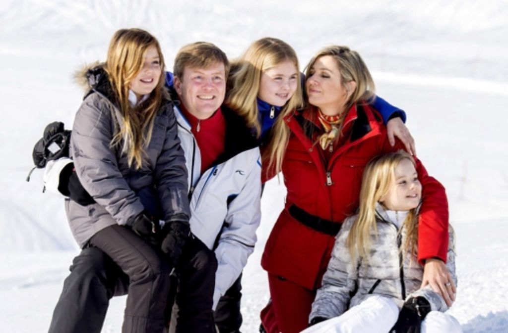Von links: Prinzessin Alexia, König Willem-Alexander, Prinzessin Amalia, Königin Máxima und Prinzessin Ariane