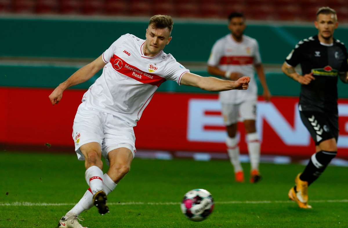Sasa Kalajdzic schoss den VfB Stuttgart in der 15. Minute zur Führung.