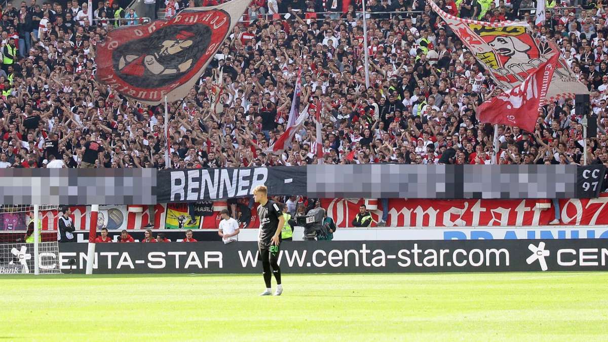 Fall des Polizei-Inspekteurs: Schmähbanner im VfB-Stadion haben ein Nachspiel