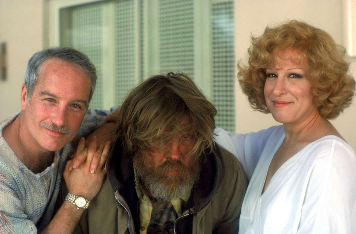 „Zoff in Beverly Hills“ (1986): Nick Nolte mit Richard Dreyfus und Bette Midler
