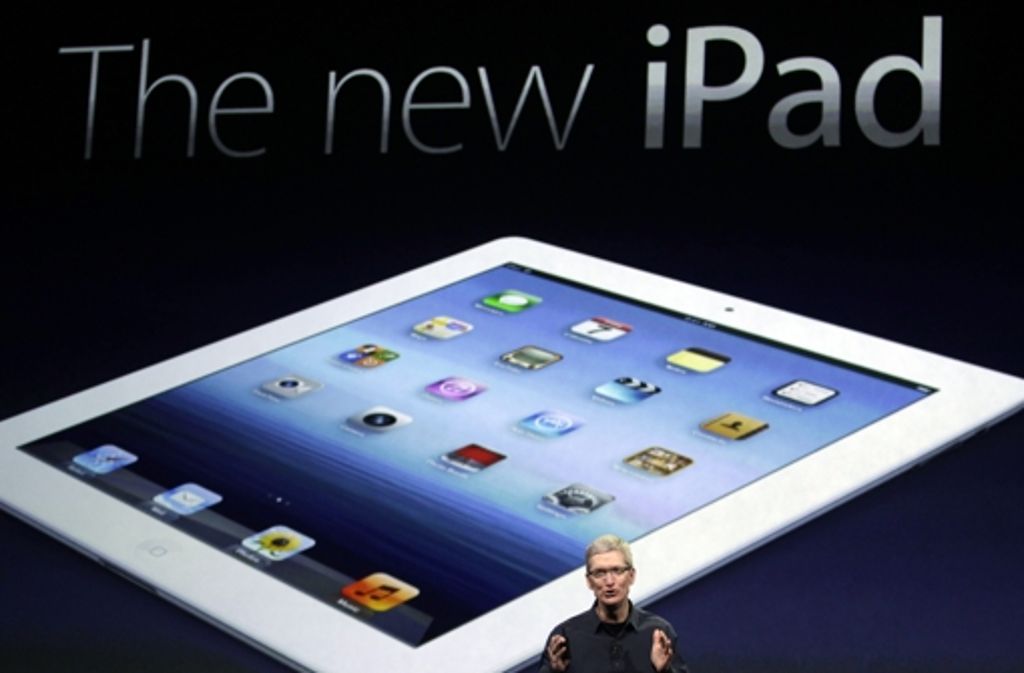 Apple CEO Tim Cook stellt in San Francisco das neue iPad vor.