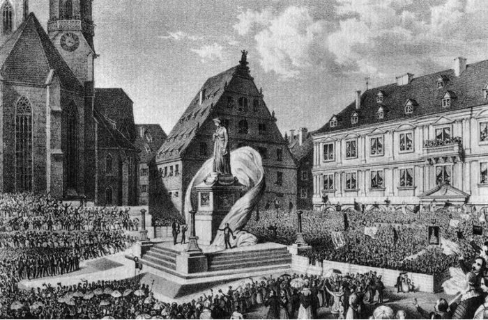 Schillerdenkmal in Stuttgart: Schiller – eine Säule der Stadt
