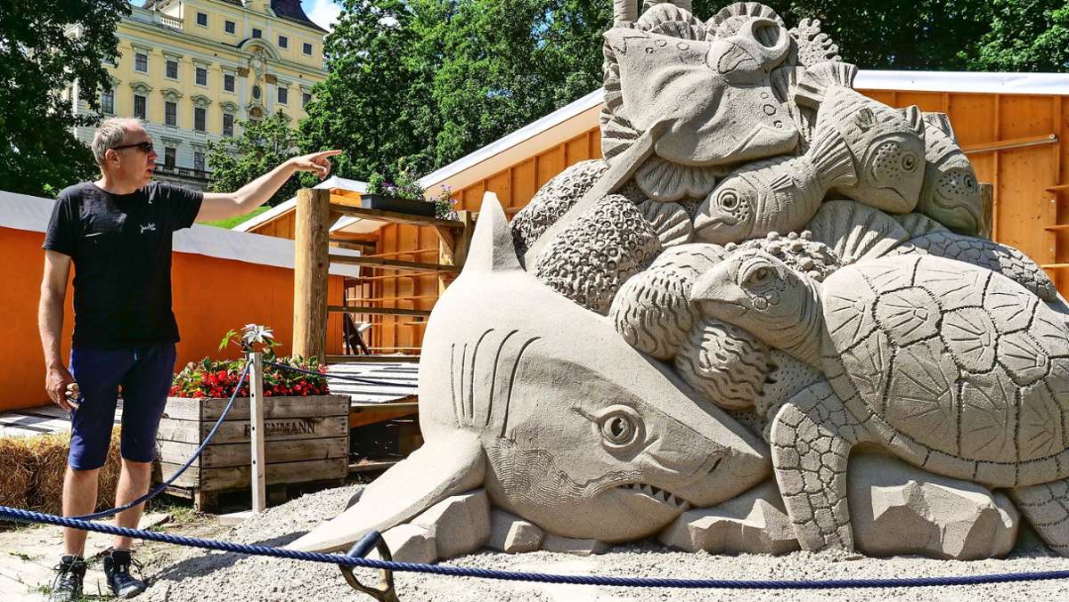 Sandkunstausstellung in Ludwigsburg: Ein Zoo aus Sand