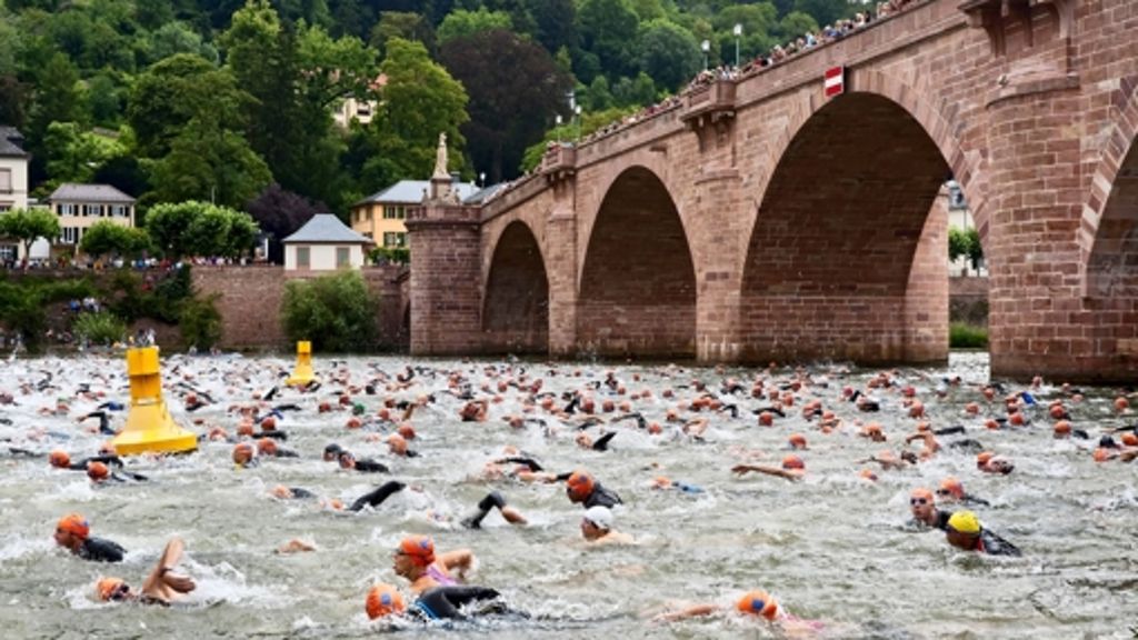 Neckarschwimmen In Heidelberg Der Neckar Wird Zum Swimming Pool Baden Wurttemberg Stuttgarter Zeitung