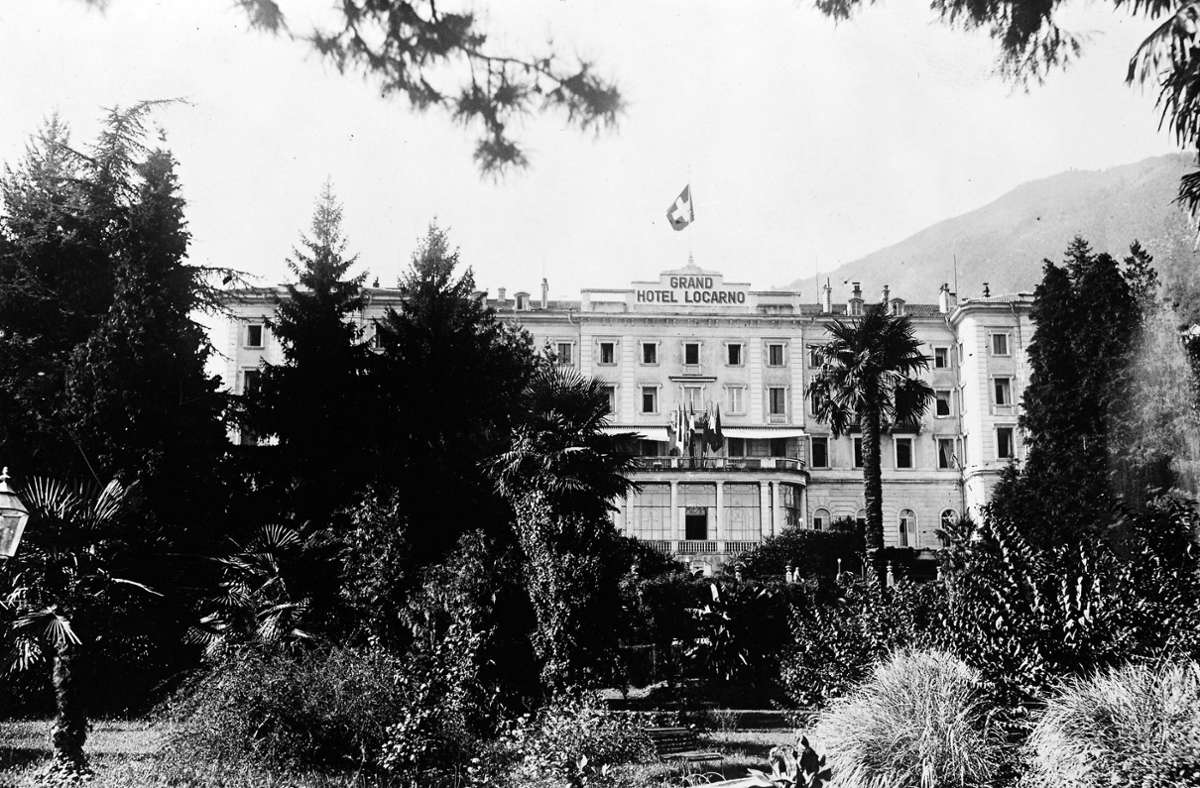 Ein historisches Foto des legendären Grand Hotel von Locarno. Es soll demnächst renoviert werden.