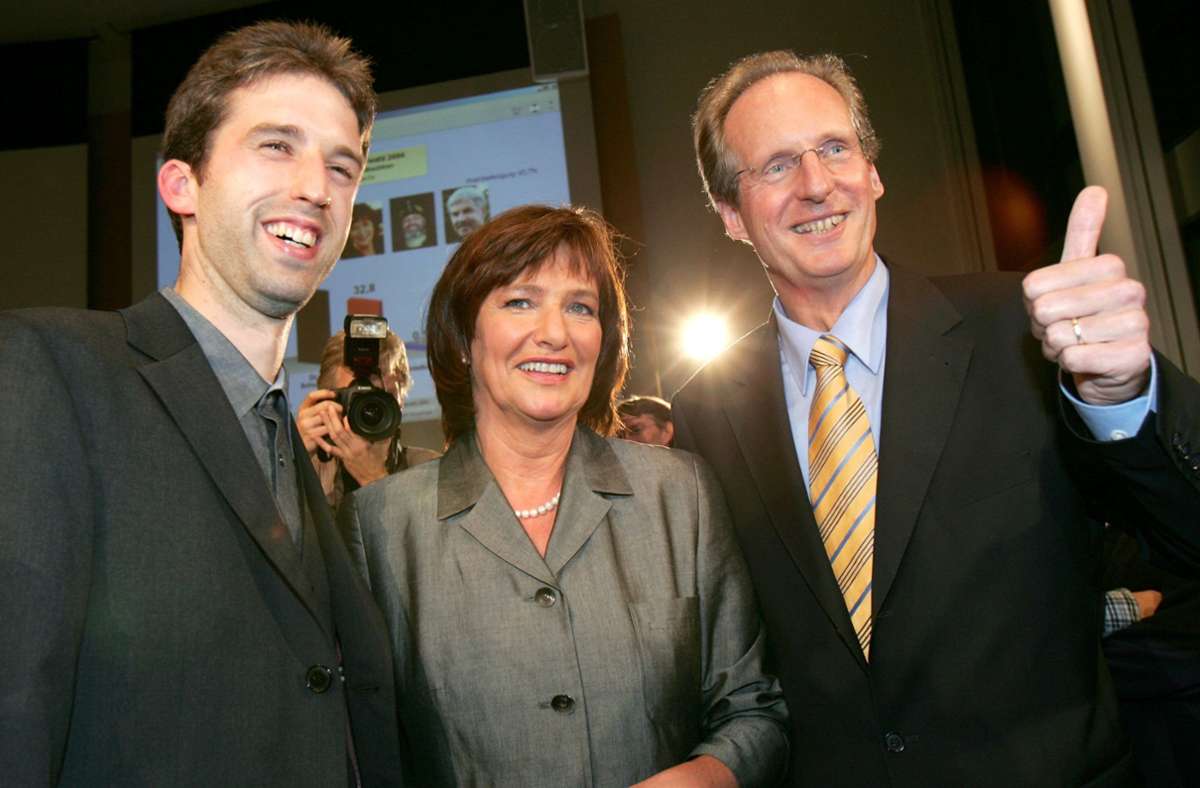 2004 setzte sich Wolfgang Schuster (rechts) gegen Ute Kumpf und Boris Palmer durch.