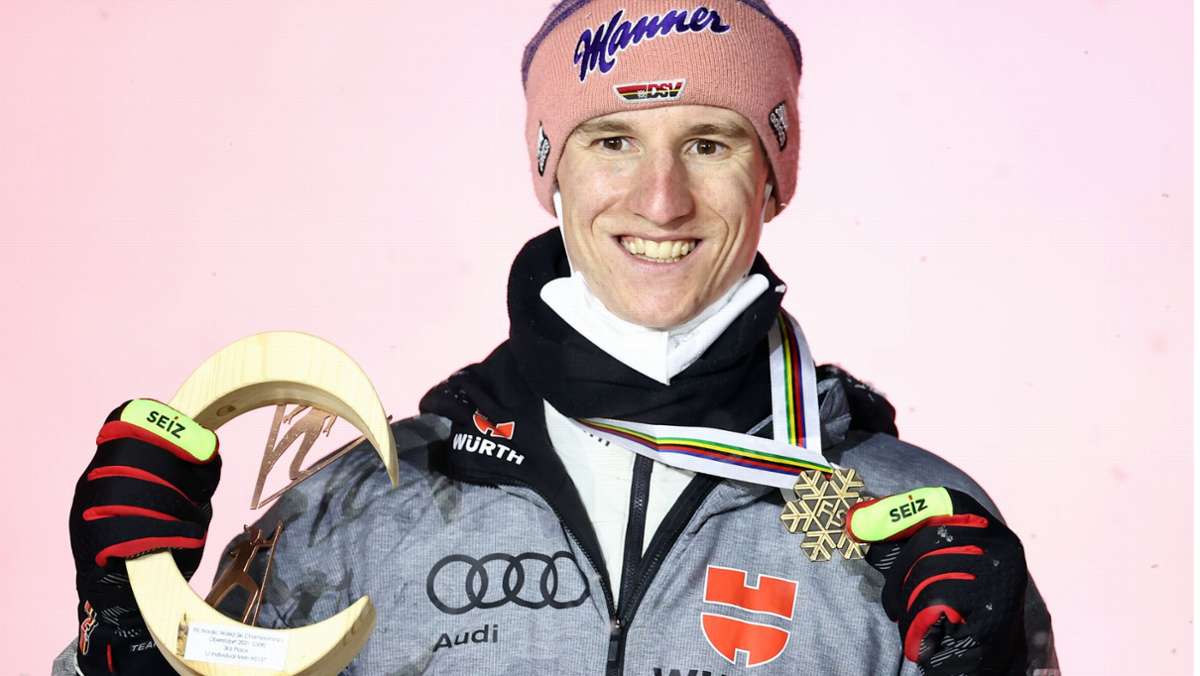 Nordische Ski-WM in Oberstdorf: Karl Geiger komplettiert  den Medaillensatz