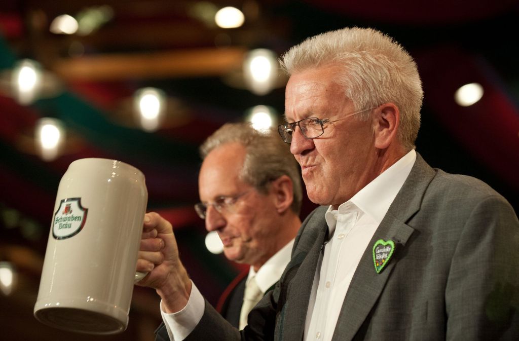 Winfried Kretschmann ist Botschafter des Bieres. Foto: dpa