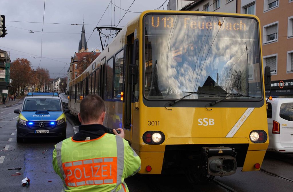 Der letzte Unfall im Jahr 2018 in Stuttgart mit einer Stadtbahn ereignete sich in Cannstatt am 31. Dezember.