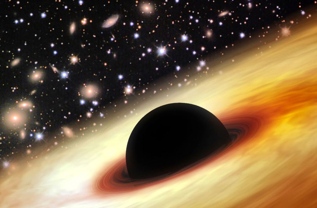 Im Februar 2015 entdeckten Astronomen ein monströses Schwarzes Loch mit der Masse von zwölf Milliarden Sonnen. Das Masseungetüm befindet sich im Herzen einer aktiven Galaxie, die so hell leuchtet wie 420 Billionen Sonnen.