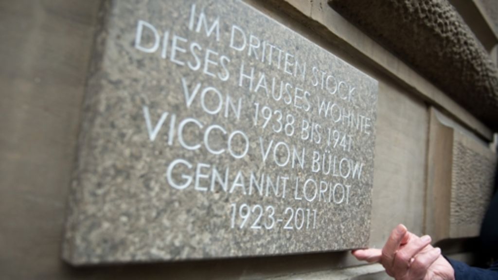 Loriot-Gedenktafel: Hier wohnte Vicco von Bülow in Stuttgart
