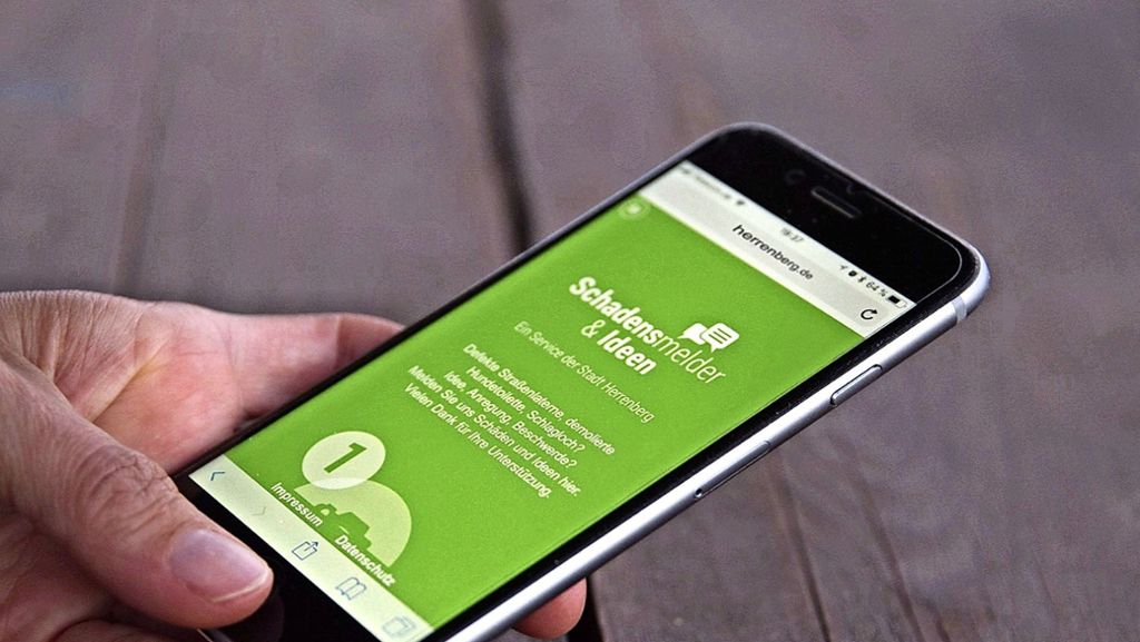 Herrenberg: Bürger können sich per App beschweren