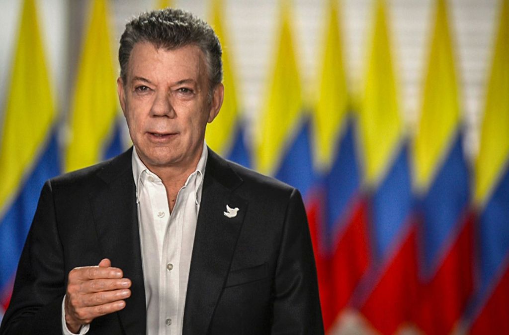 Kolumbiens Juan Manuel Santos bekam für seinen Einsatz den Friedensnobelpreis.