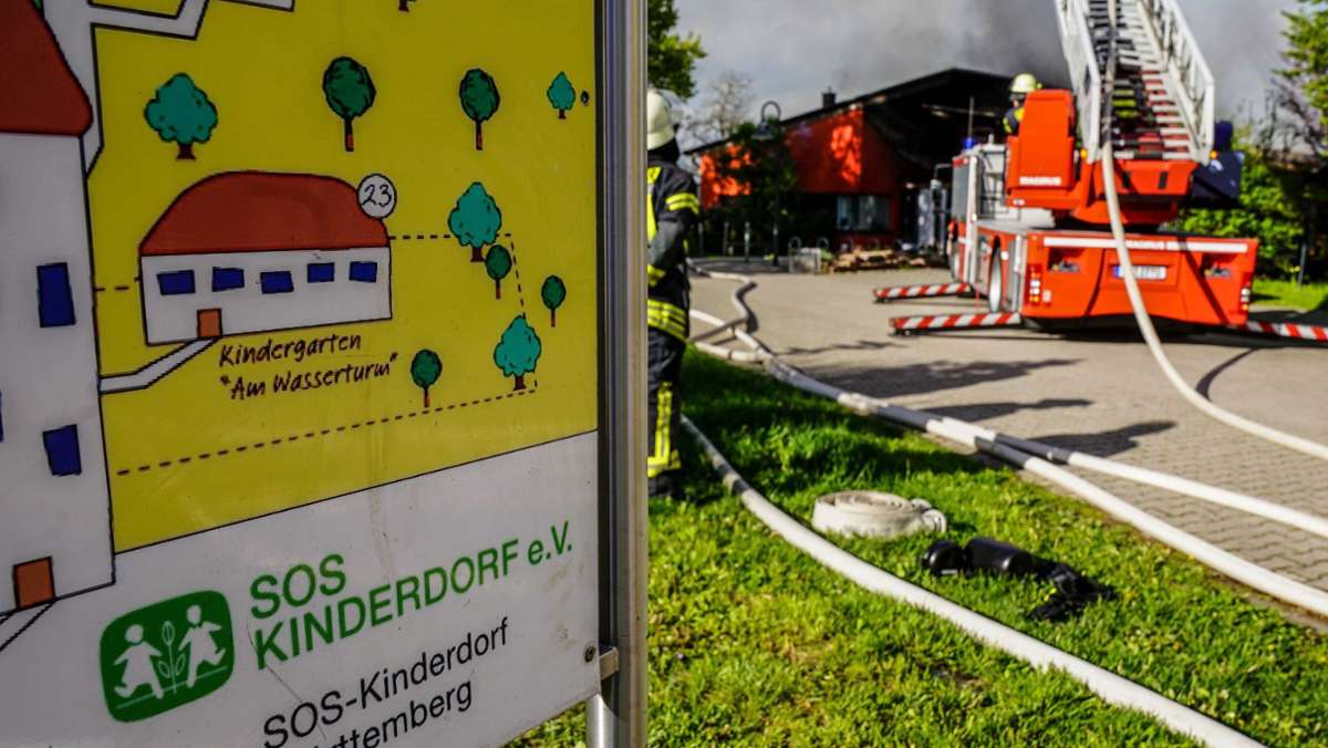 Brand im SOS-Kinderdorf Schorndorf: Feuer im Kindergarten betrifft 42 Kinder