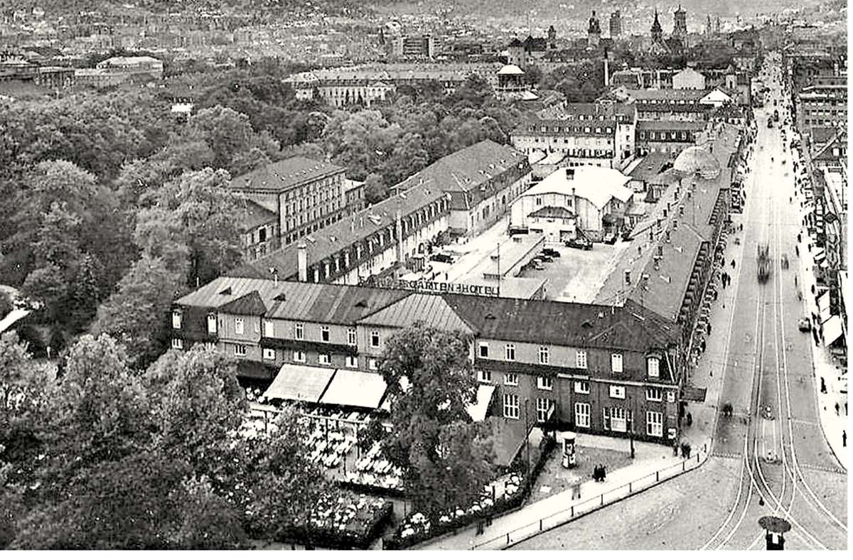 Die Untere Königstraße mit dem Marstall-Areal in den 1930ern.