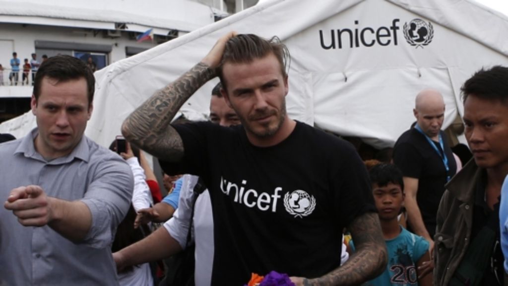  Seit Jahren engagiert sich David Beckham für das Kinderhilfswerk Unicef. Jetzt wird der frühere Fußballstar auch im Kampf gegen Ebola aktiv. 