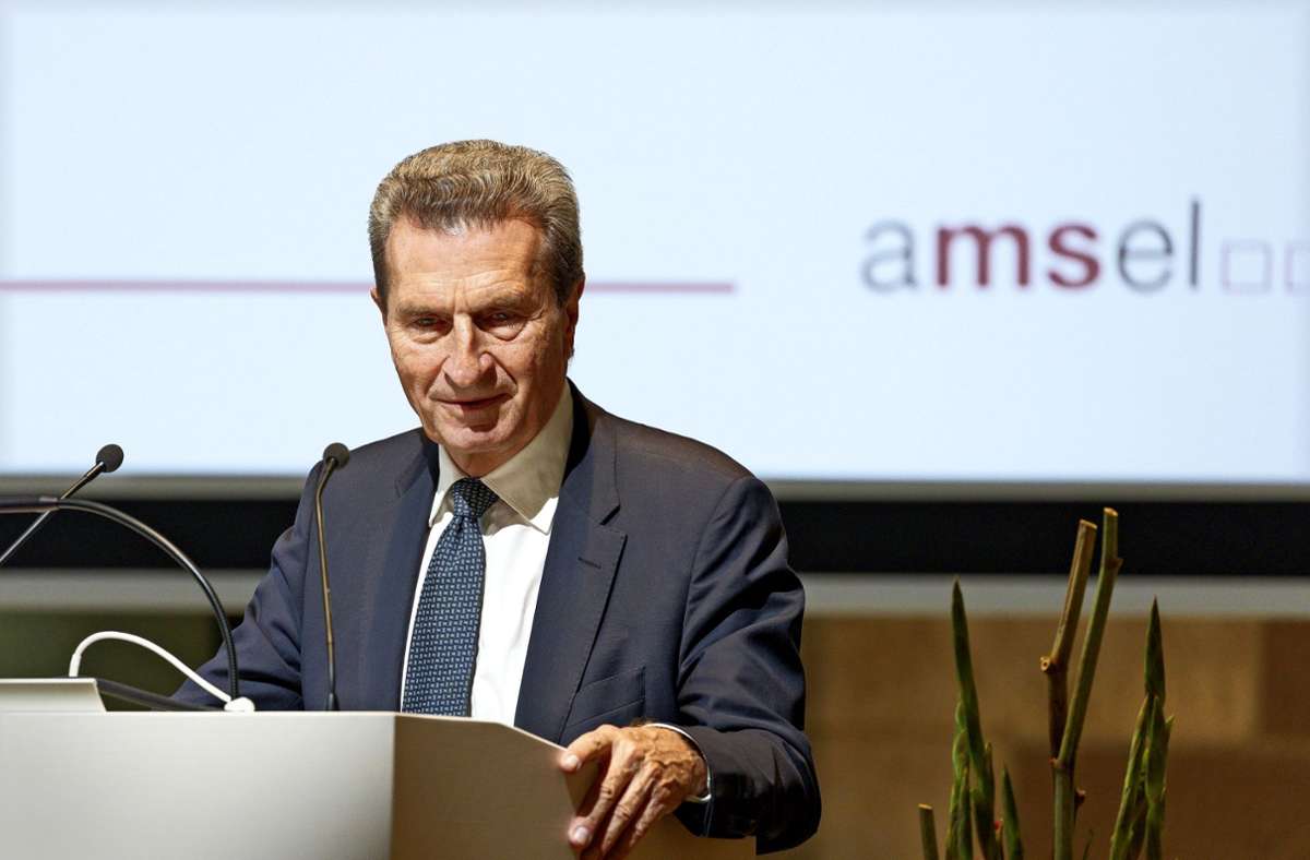 EU-Kommissar Günther Oettinger hat auf dem Symposium gesprochen. Foto: Lg// Piechowski